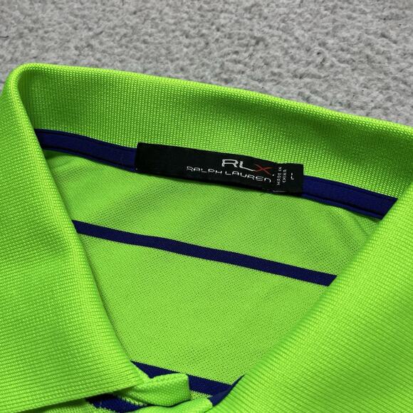 RLX Ralph Lauren Men L Green Stripe Erin Hills Country Club US Open Golf Stretch - Picture 3 of 8